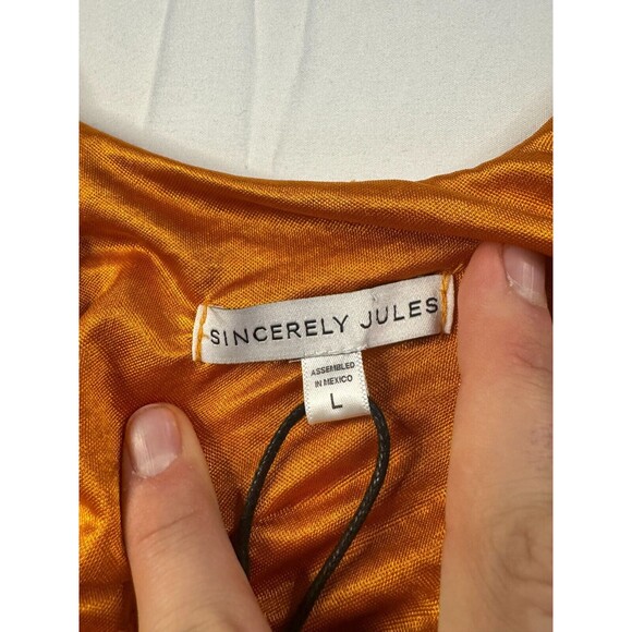 Sincerely Jules Dress Womens Size Large Slip Spaghetti Strap Sleeveless Brown - Picture 2 of 8